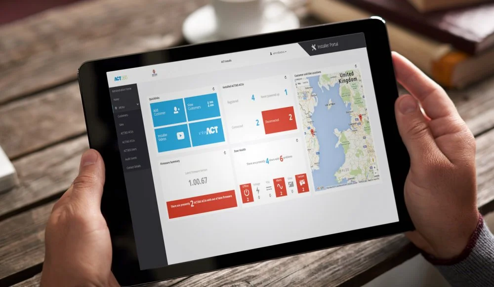 access management system shown on a tablet